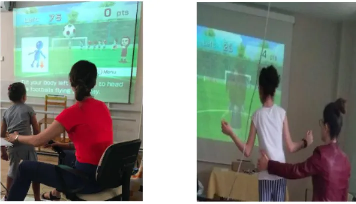 Şekil 3.5. AVOT sırasında ‘Soccer Heading’ oyunu uygulanışı 