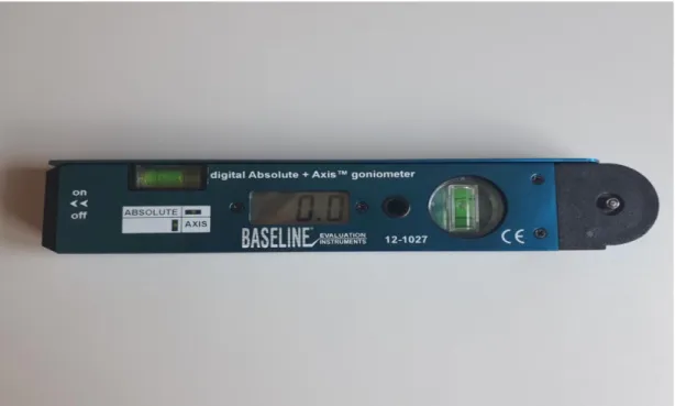 Şekil 3.3. Baseline® Dijital Gonyometre.  3.2.3.  Ağrı ve Fonksiyonel Durumun Değerlendirilmesi 