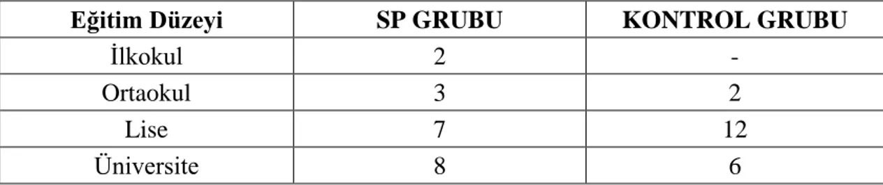 Tablo 4.2. Çocukların Annelerinin Eğitim Düzeyleri             