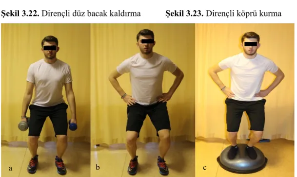 Şekil 3.25. Merdiven eğitimi ve hamle egzersizi 