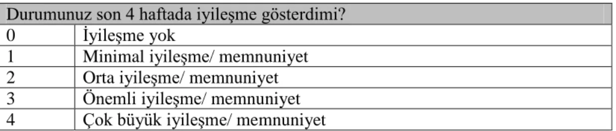 Tablo 3.2.1.2. Likert tipi ölçek 