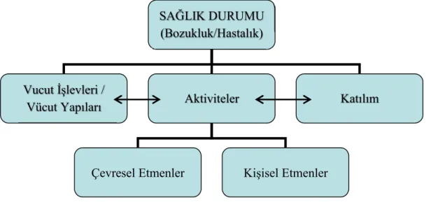 Şekil 2. 3: ICF bileşenleri arasındaki etkileşim (86) 