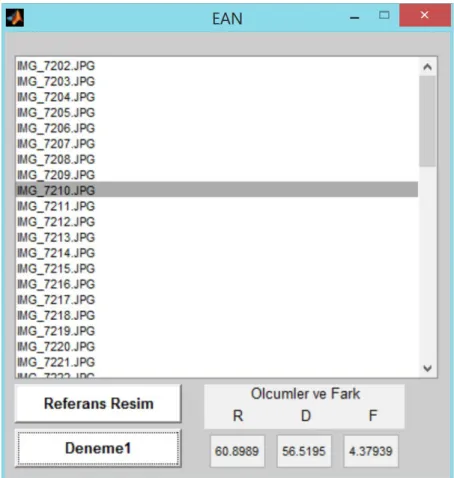 Şekil  3.2  2.  Resimleri  seçmeye  ve  sonuçları  takibe  yarayan  MATLAB  kullanıcı  arayüzü  