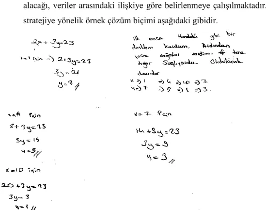 Şekil 16. Ö76’nın Birinci Problem için Yaptığı Çözüm 