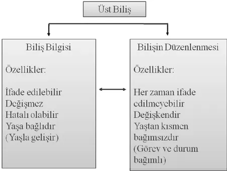 Şekil 2. Brown’un Üst Biliş Modeli (Kaynak: London, 2011: 31) 