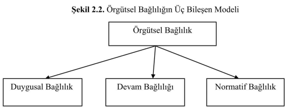 Şekil 2.2. Örgütsel Bağlılığın Üç Bileşen Modeli