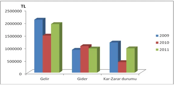 Şekil 35. Saçinka OİŞ'nin son üç yıldaki ekonomik analizi 