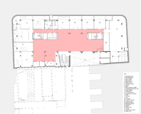 Şekil 31 Bartlett Bodrum Kat Planı ve FabLab’lerin Dağılımı (Hawkings, 2018) Düzenleyen:  Saka A.E