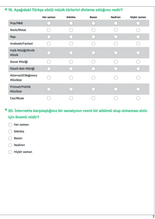 Şekil 4.7 - Anket, 7. Sayfa 