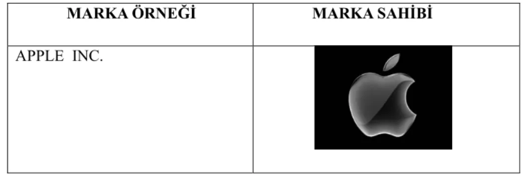 Tablo 3.4:  Hareketli Görüntü Marka Örnekleri 