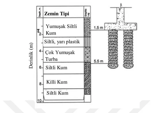 Şekil 2.3 Summer Washington’da  Temel Altına DKK Uygulaması (Fox ve Edil, 2000)  A.B.D