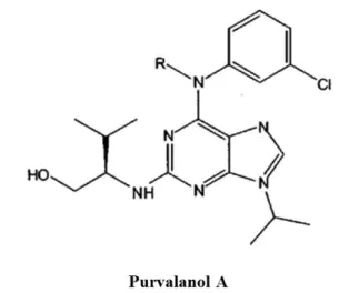 Şekil 1.7. Purvalanolün kimyasal yapısı (Knockaert ve ark. 2002).  1.3.3. Hücre Sağ Kalım ve Ölüm Kararı 