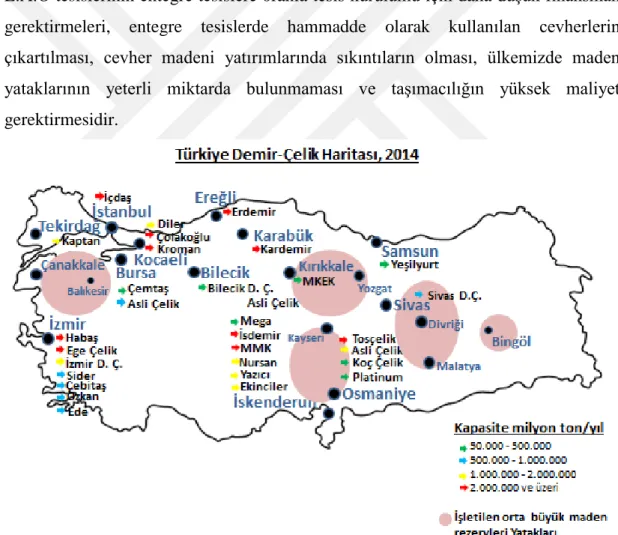 Şekil 3: Türkiye Demir-Çelik Haritası 14