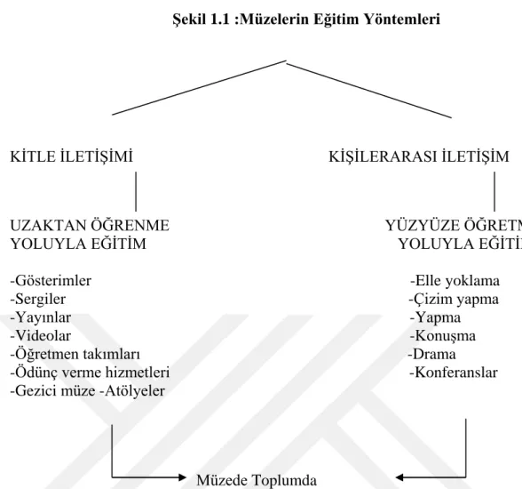 Şekil 1.1 :Müzelerin Eğitim Yöntemleri 