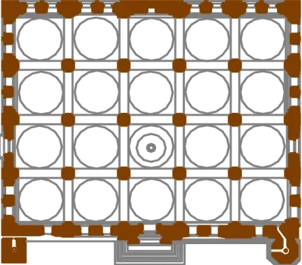 Şekil 3.4  Çok kubbeli ulucami (Bursa) planı 