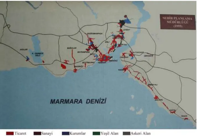 Şekil 4.4. Merkezi iş alanı ve alt merkezler 