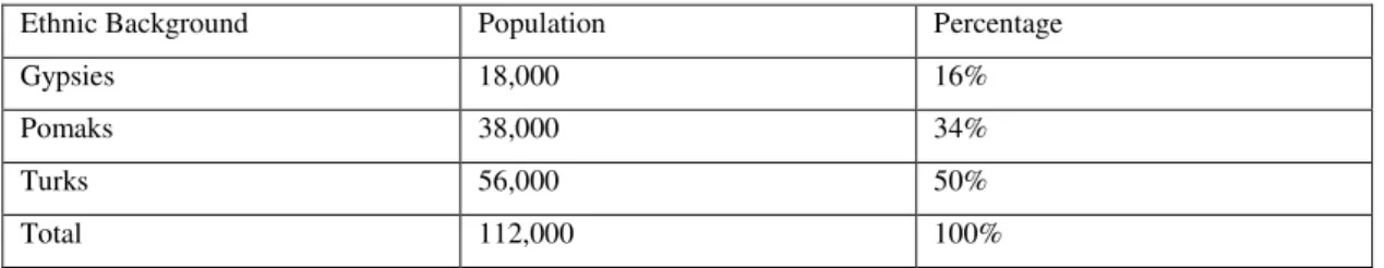 Table 5: Ethnic Composition of the Muslim Population in Western Thrace  (1997) 345