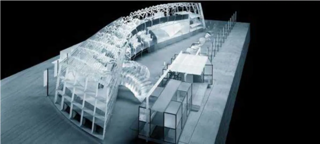Figure 17: BMW Groups Pavilion for IAA 2001 Arch:  Bernhard Franken with AAB Architekten (Source: http://members.lycos.co.uk/akarl/essays/digiarch.html)