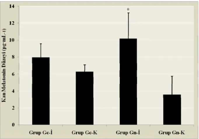 Grafik 1. Kan melatonin düzeyleri  