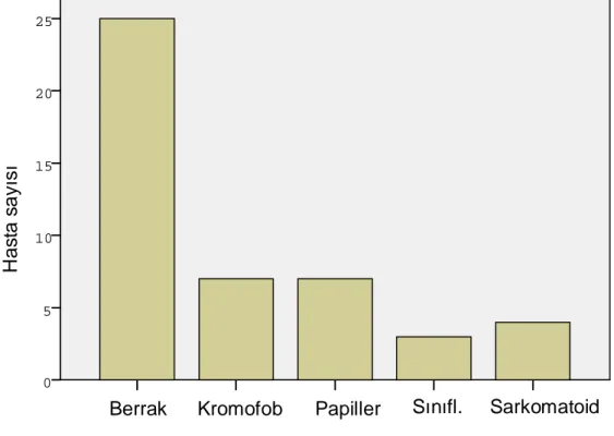 Şekil 4.1. Hücre tiplerine göre hasta dağılımı