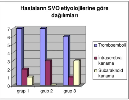 Grafik 5. Hastaların SVO etiyolojilerine göre da ılımları 