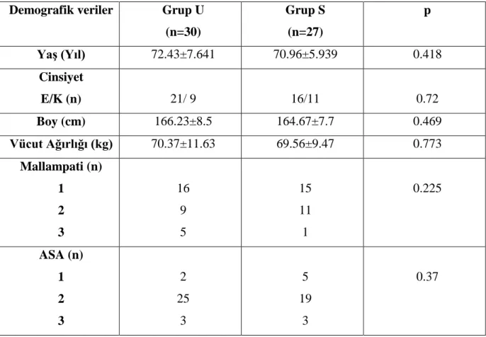 Tablo 4. Demografik veriler 
