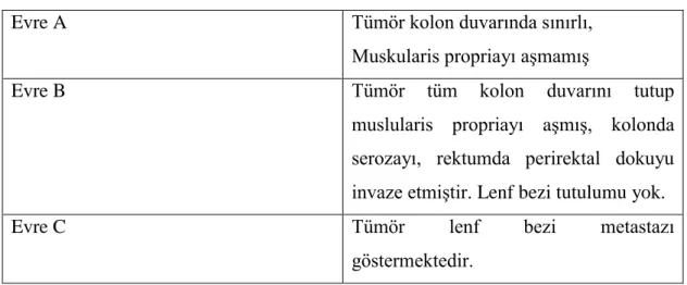 Tablo 1: 1932 Dukes evrelemesi 