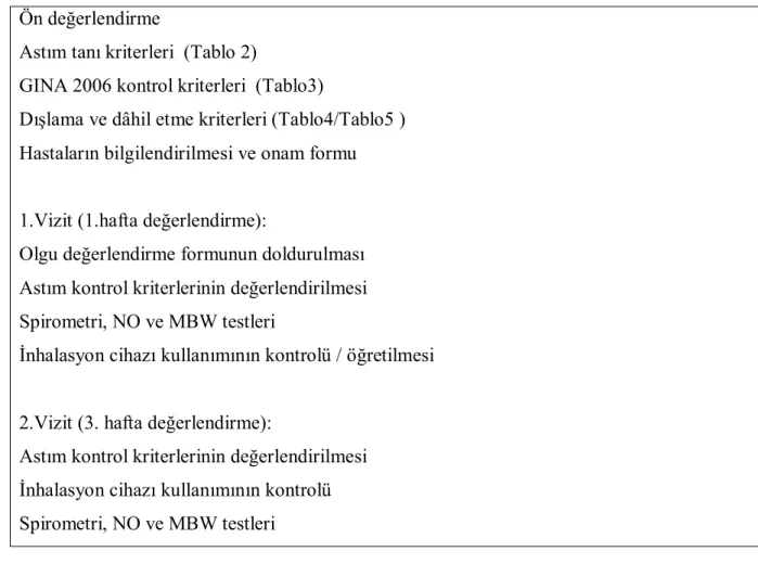 Tablo 1 - Araştırma Akış Planı   Ön değerlendirme 