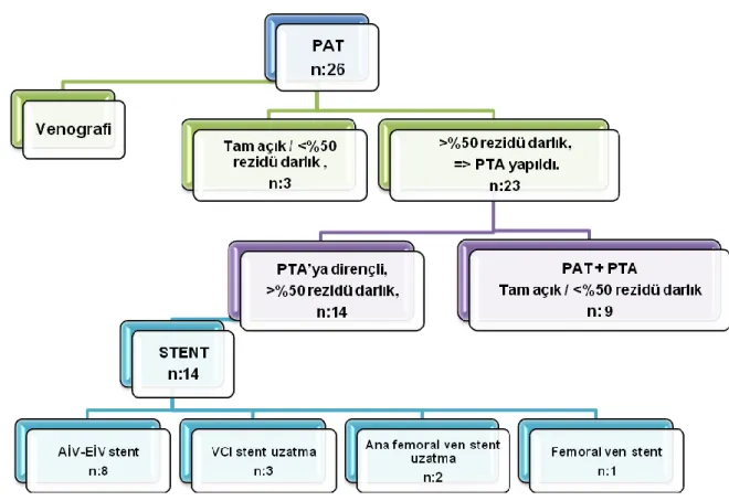 ġekil 2: PAT sonrası PTA ve stent uygulanan hastaların dağılımı 