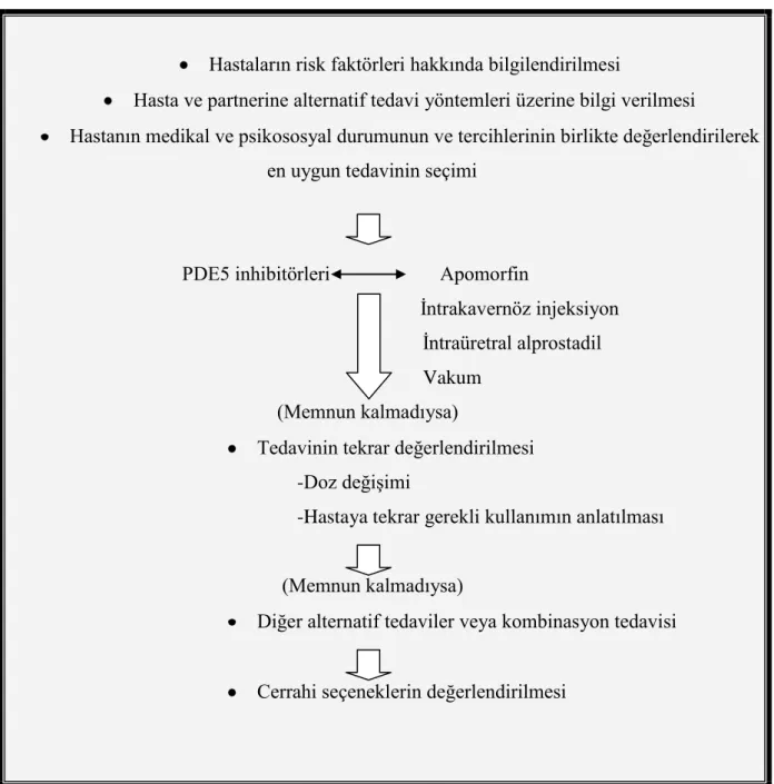 Tablo 4: ED’lu hastalarda tedavi yaklaşımı (EAU Guidelines 2009) 