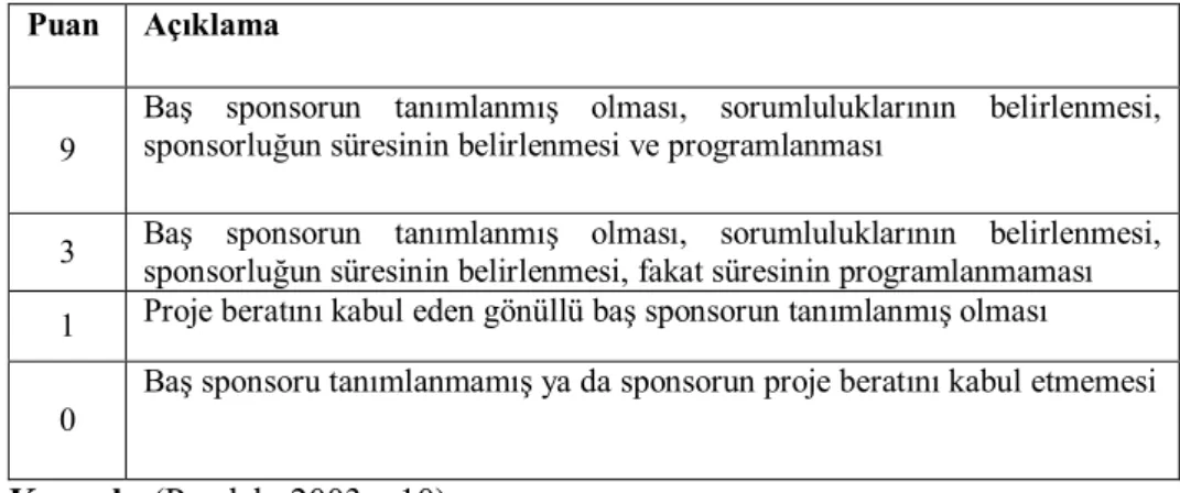 Tablo  3’deki,  9  başlıktan  ilk  ikisinin  nasıl  puanlanacağı  Tablo  4  ve  Tablo  5’de gösterilmiştir