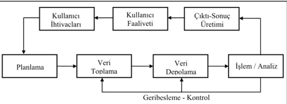 Şekil 1 Bilgi sisteminde bilgi akışı (Star ve Estes, 1990) 