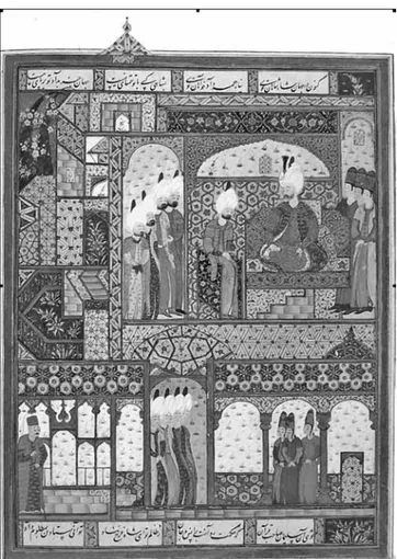 Figure  1.  “Sultan  Süleyman  is  receiving  Shah  Tahmasp’s  brother, 