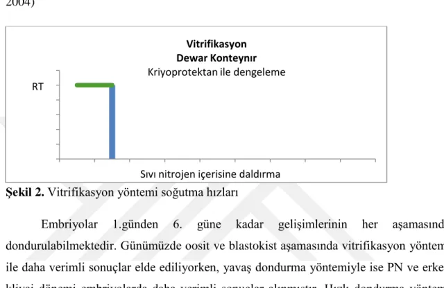 Şekil 2. Vitrifikasyon yöntemi soğutma hızları 