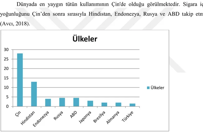 Şekil 1: Sigara İçenlerin Yoğunluğu 