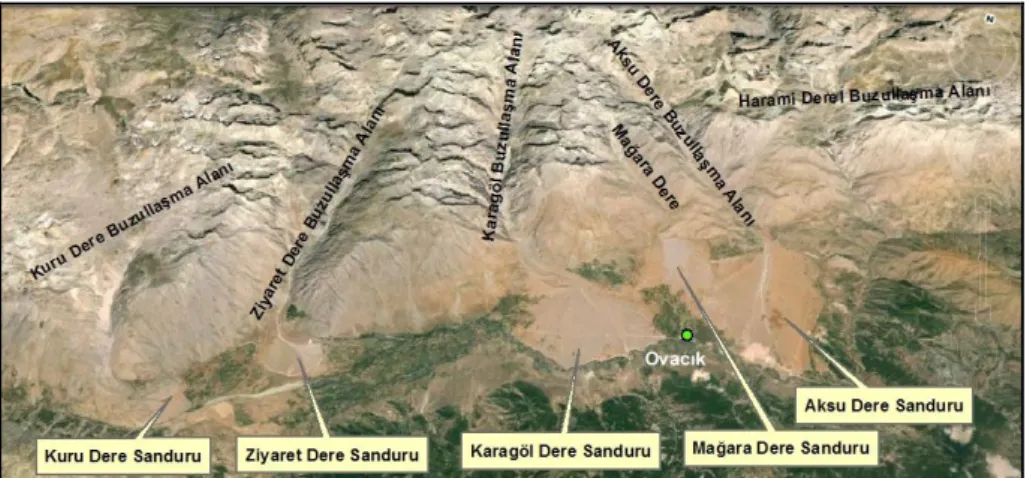 Şekil 3: Çalışma sahasının Google Earth görüntüsü. 