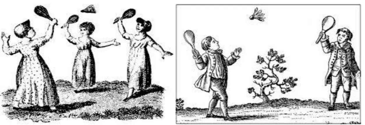 Şekil 2.1.İlk Badminton Resimleri  