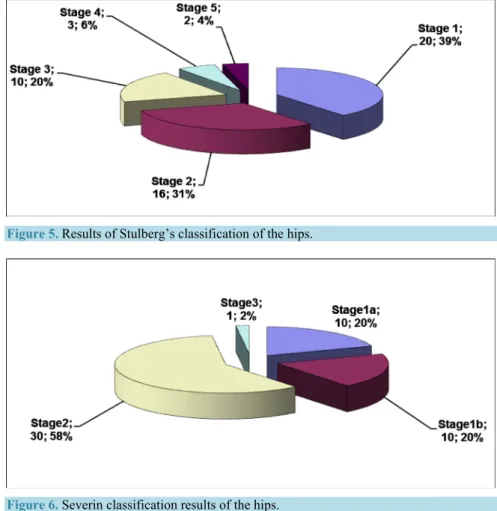Figure 6. Severin classification results of the hips. 