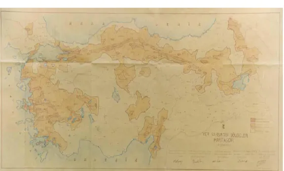 Şekil 5-2.1945 Yersarsıntısı bölgeleri haritası [16]. 