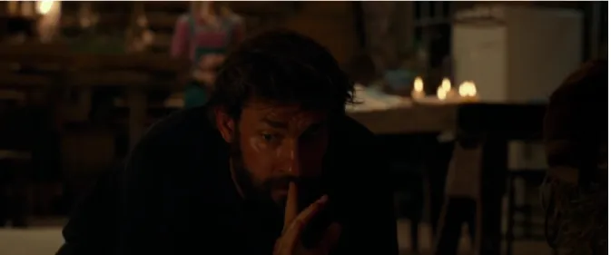 Figure 5: Lee warns his children to stay quiet in order to survive.