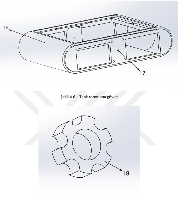 Şekil 4.6. : Tank robot ana gövde 