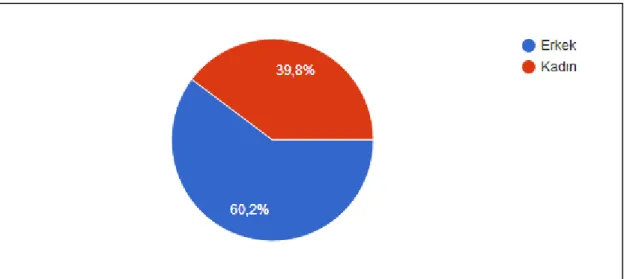 Şekil 3. 1. Cinsiyete Göre Dağılım 
