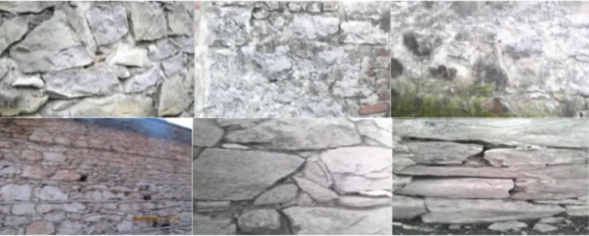 Figure 1:  Examples of stonewalls.  2.2  Adobe 