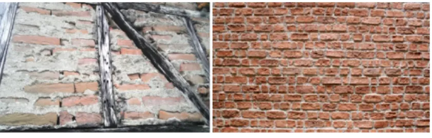 Figure 3:  Examples of brick wall.  2.5  Briquette 