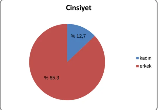 Şekil 4:Ankete katılan katılımcıların cinsiyetleri 