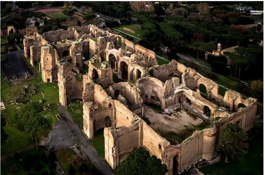 Şekil 1: Roma’daki Caracalla Hamamı’nın kalıntıları (M.S. 216) 
