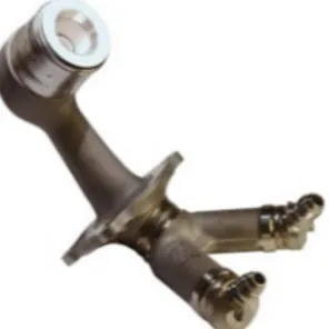 Figure 2. GE’s fuel nozzle which is additively manufactured for LEAP engines  [16]. 