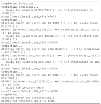 FIGURE 6. ProVerif simulation results.