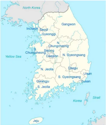 Fig. 3    Geographic map of South Korea