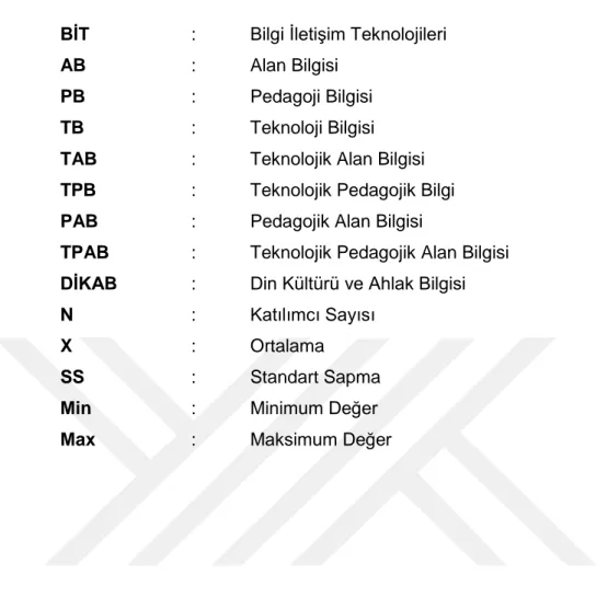 TAB  :   Teknolojik Alan Bilgisi 